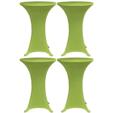 Funda elástica para mesa 4 unidades 70 cm verde vidaXL