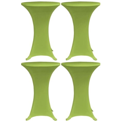 Funda elástica para mesa 4 unidades 80 cm verde vidaXL