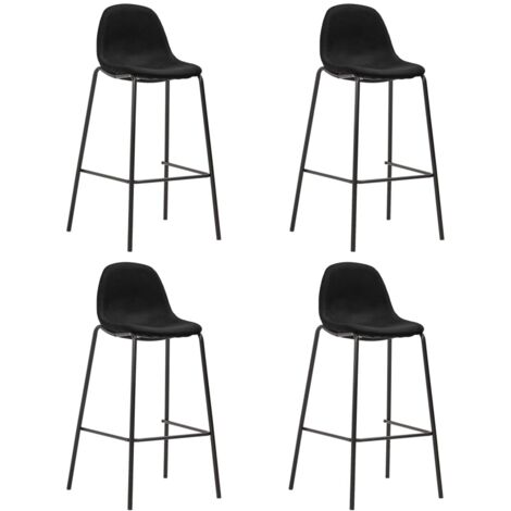 Taburetes de cocina 4 unidades tela negro vidaXL (1/5)