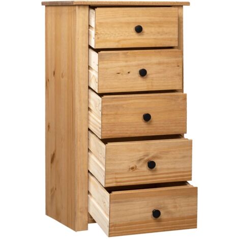 Aparador de madera maciza de pino estilo Panamá 46x40x89 cm vidaXL
