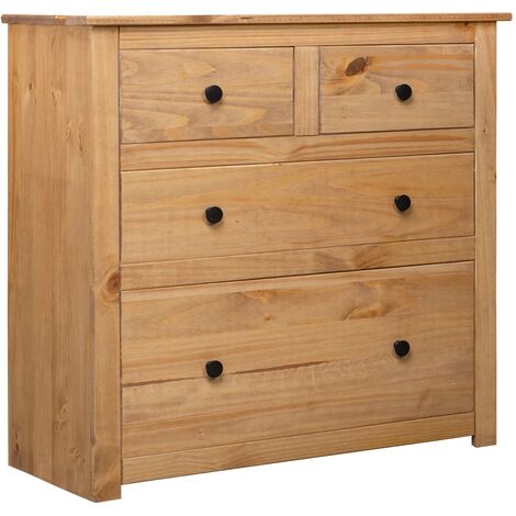 Aparador de madera maciza de pino estilo Panamá 80x40x83 cm vidaXL