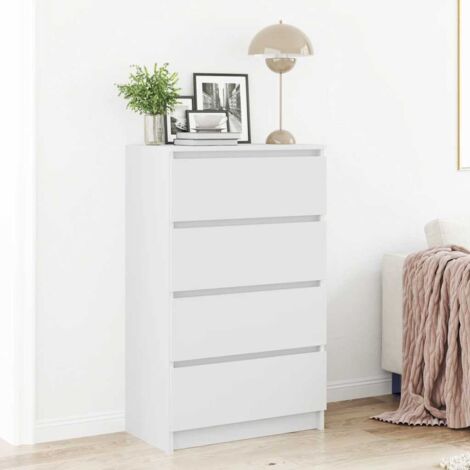 Aparador de madera contrachapada blanco 60x35x98,5 cm vidaXL