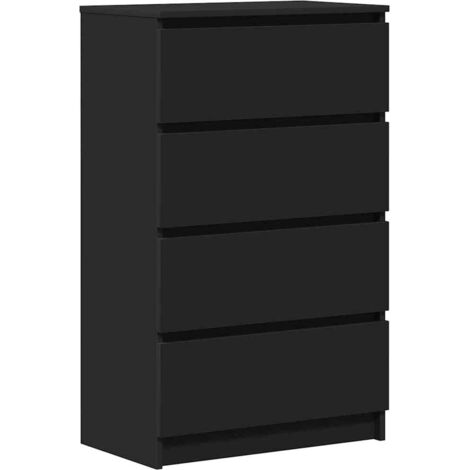 Aparador de madera contrachapada negro 60x35x98,5 cm vidaXL