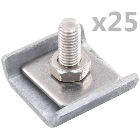 Conector de enrejado 25 sets plateado vidaXL