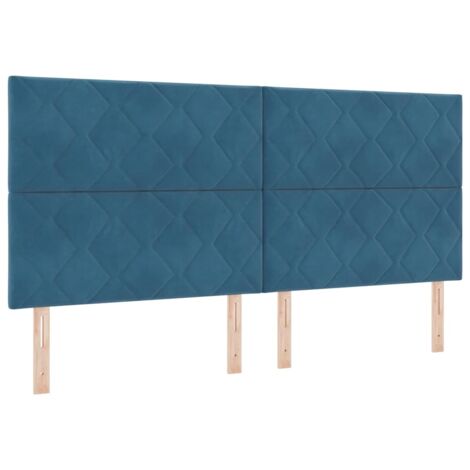 Cabecero LED Azul Oscuro 200 cm Terciopelo vidaXL (1/5)