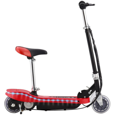 Patinete para niños con asiento y LED rojo 120 W vidaXL