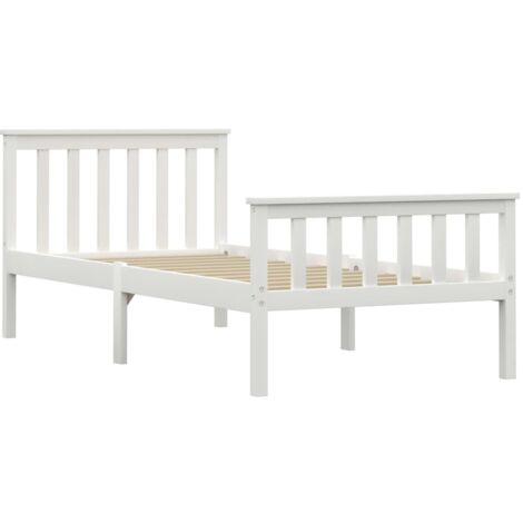 Estructura de cama sin colchón madera de pino blanco 100x200 cm vidaXL