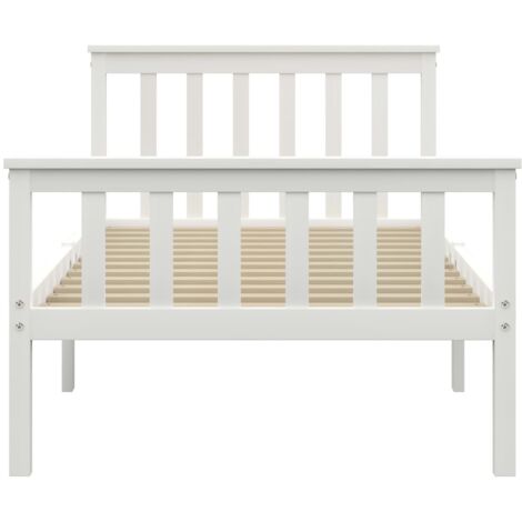 Estructura de cama sin colchón madera de pino blanco 100x200 cm vidaXL