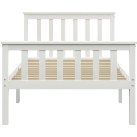 Estructura de cama sin colchón madera de pino blanco 100x200 cm vidaXL