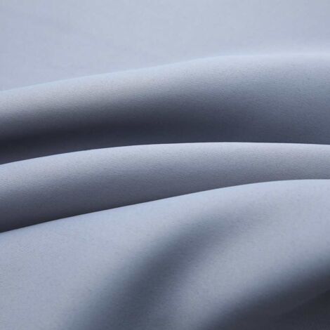 Cortina opaca con anillas de metal gris 290x245 cm vidaXL