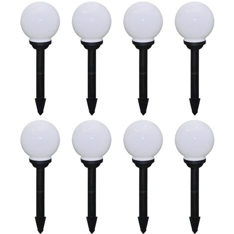Lámparas al aire libre 8 PCS LED 15 cm con pilas enterrar
