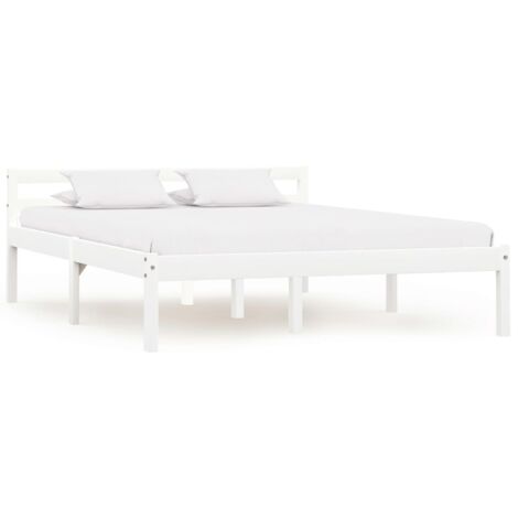 Estructura de cama sin colchón madera de pino blanco 140x200 cm vidaXL