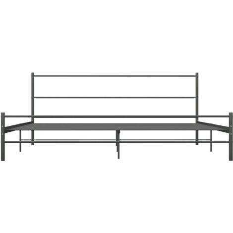 Estructura de cama sin colchón metal gris 200x200 cm vidaXL