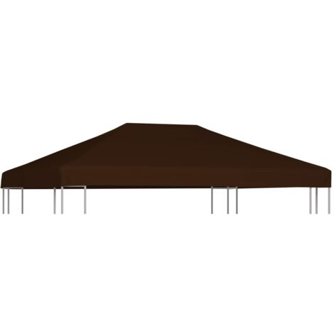 Toldo de cenador marrón 310 g/m² 3x4 m vidaXL