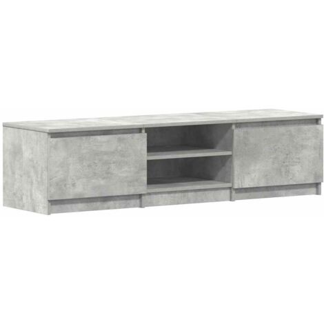 Mueble de TV madera contrachapada gris hormigón 140x40x35,5 cm vidaXL