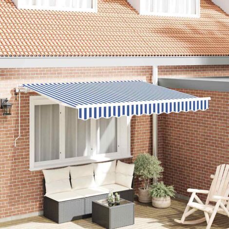 Toldo Retráctil Azul 250 x 200 cm tela vidaXL