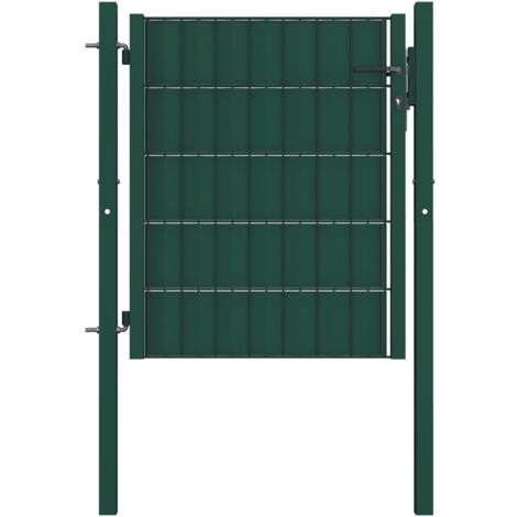 Puerta de aproximadamente 100x101 cm de PVC y acero verde