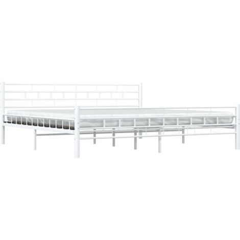 Estructura de cama sin colchón metal blanco 200x200 cm vidaXL (1/5)