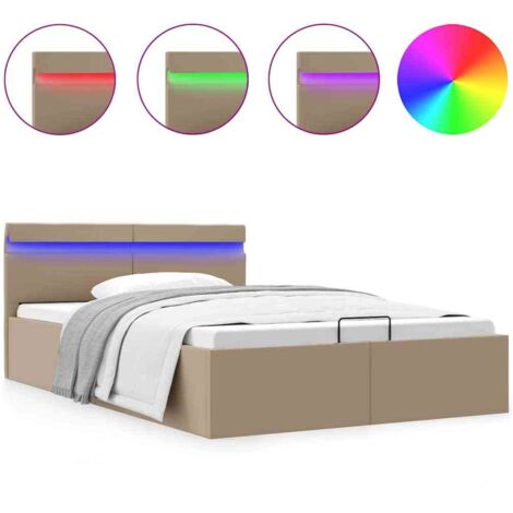 Cama canapé hidráulica sin colchón capuchino 140x200 cm vidaXL