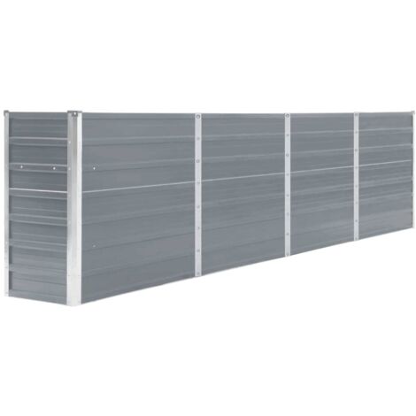 Jardinera elevada acero galvanizado gris 320x40x77 cm vidaXL