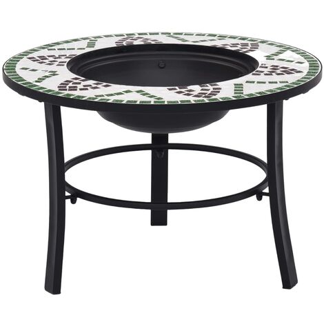 Brasero de mosaico cerámica verde 68 cm vidaXL