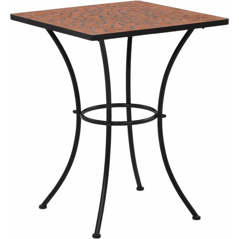 Mesa de mosaico para cafetería cerámica terracota 60 cm vidaXL