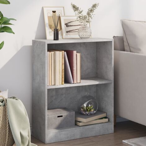 Estantería madera de ingeniería gris hormigón 60x24x76 cm vidaXL