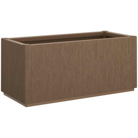 Caja de Flores de Jardín Marrón 80 x 36 x 35 cm Polipropileno vidaXL