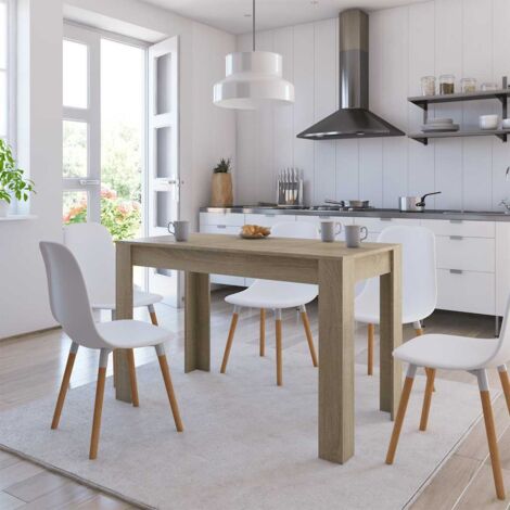 Mesa de comedor de aglomerado color roble Sonoma 120x60x76 cm vidaXL