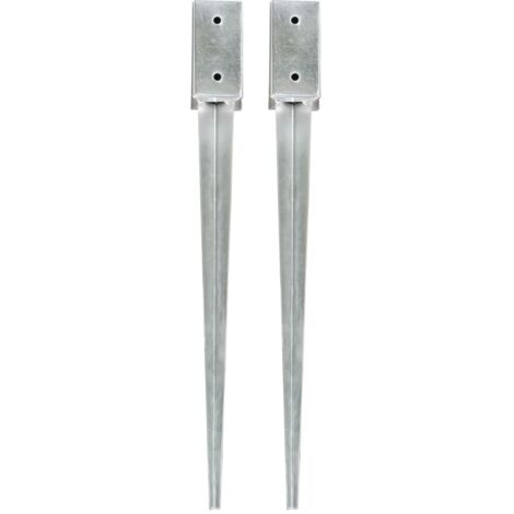 Furniture Limited - Picas de tierra 2 unidades acero galvanizado
