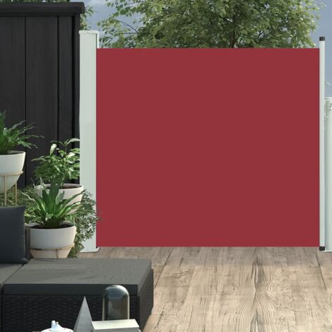 Toldo lateral retráctil de jardín rojo 100x300 cm vidaXL