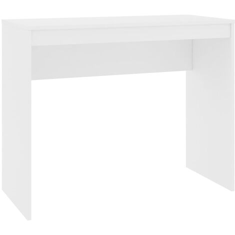 Escritorio de madera contrachapada blanco 90x40x72 cm vidaXL