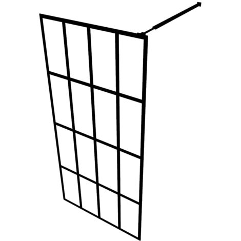 Mampara de ducha de vidrio templado transparente 90x195 cm vidaXL