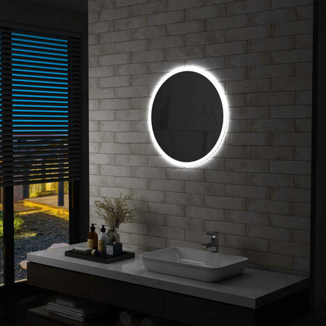 vidaXL Espejo de pared de baño con LED 60x80 cm
