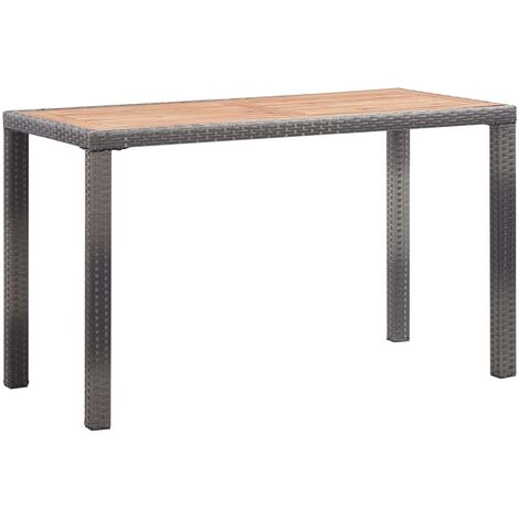 Furniture Limited - Mesa de jardín madera maciza acacia gris y