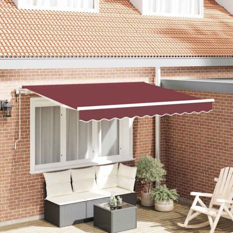Toldo Retráctil Burdeos 250 x 200 cm tela vidaXL