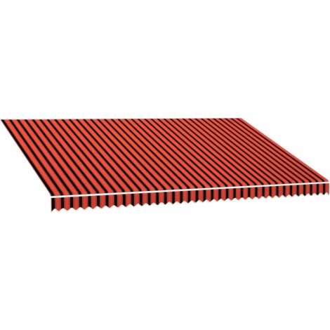 Toldo de lona naranja y marrón 500x300 cm vidaXL