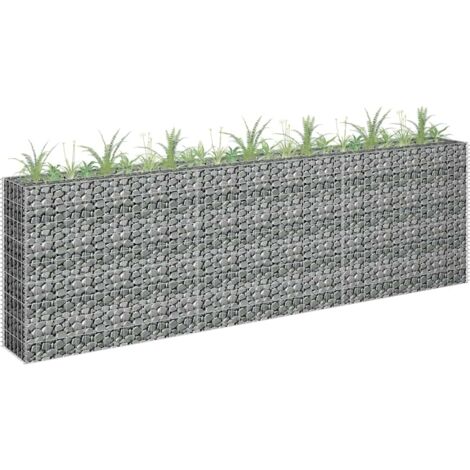 Arriate de gaviones de acero galvanizado 270x30x90 cm vidaXL