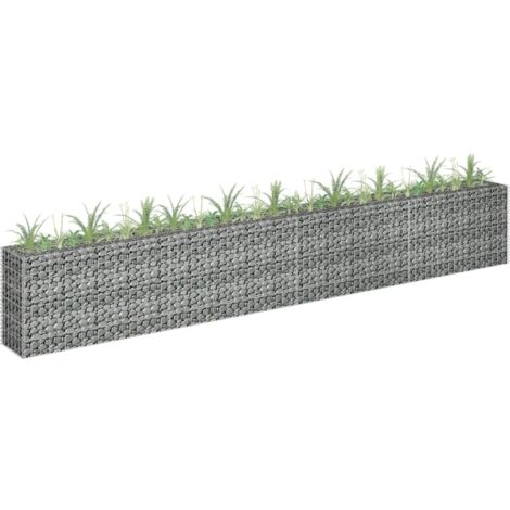 Arriate de gaviones de acero galvanizado 360x30x60 cm vidaXL