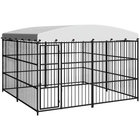 Perrera de exterior con techo 300x300x210 cm vidaXL