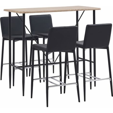 Mesa y taburetes altos plegables 5 piezas Conjunto de muebles de