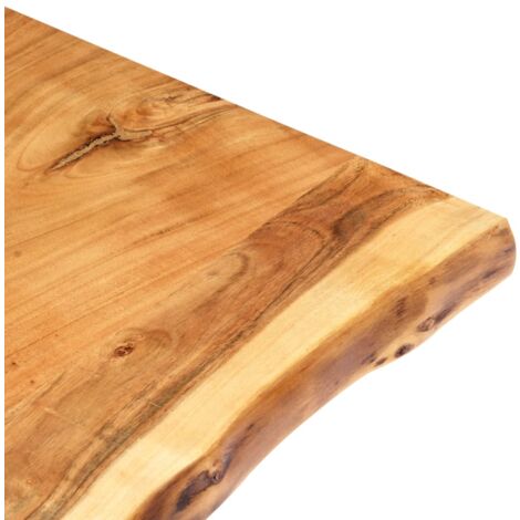 Superficie de mesa de madera maciza de acacia 80x(50-60)x2,5 cm vidaXL