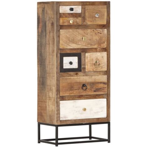 Cajonera de madera maciza reciclada 45x30x105 cm vidaXL
