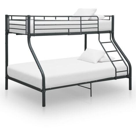 Estructura de litera de metal negro 140x200 cm/90x200 cm vidaXL