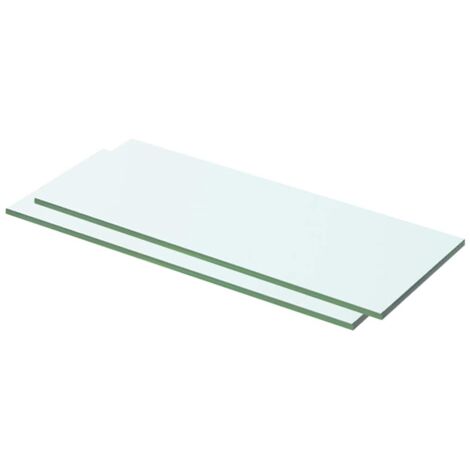 Estantes 2 unidades panel de vidrio transparente 50x15 cm vidaXL