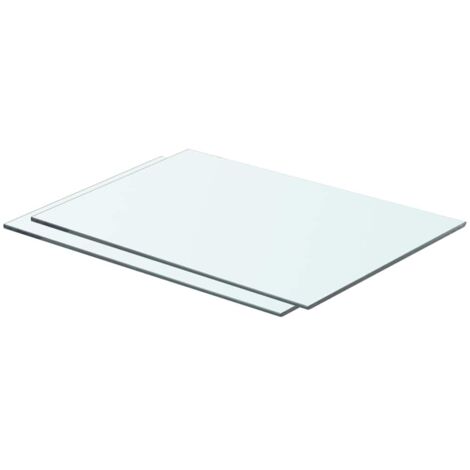 Estantes 2 unidades panel de vidrio transparente 50x30 cm vidaXL