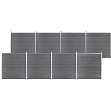 Valla de jardín de WPC gris 1391x186 cm vidaXL