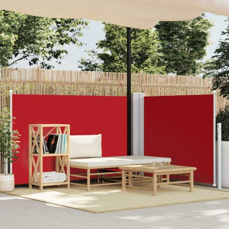 Toldo lateral retráctil rojo 100x600 cm vidaXL