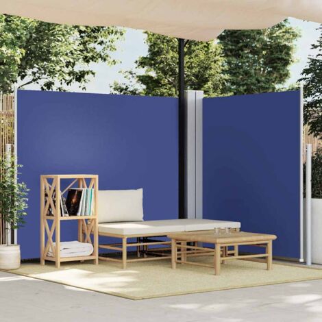 Toldo lateral retráctil azul 160x600 cm vidaXL