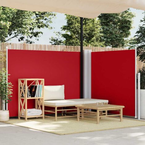 Toldo lateral retráctil rojo 140x1000 cm vidaXL